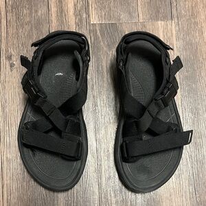 Teva Black Strappy Sandals